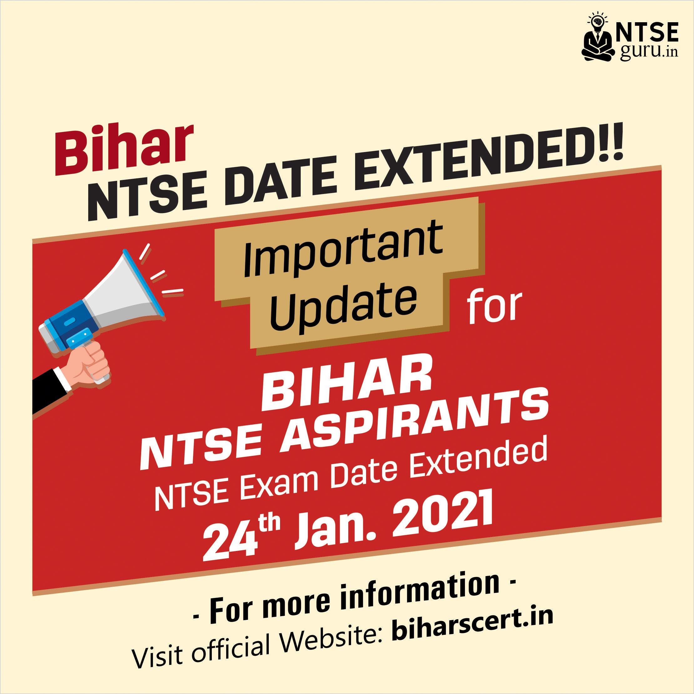 Bihar NTSE Exam Date